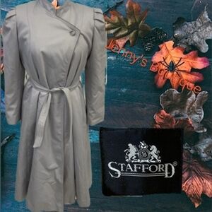 Stafford Women's Long Sleeve Gray Coat